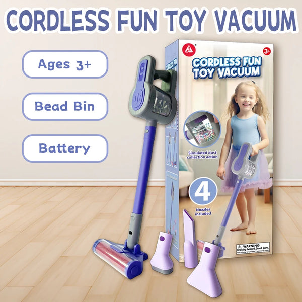 Kids Toy Vacuum Cleaner For Ages 3 Battery Powered Pretend Play