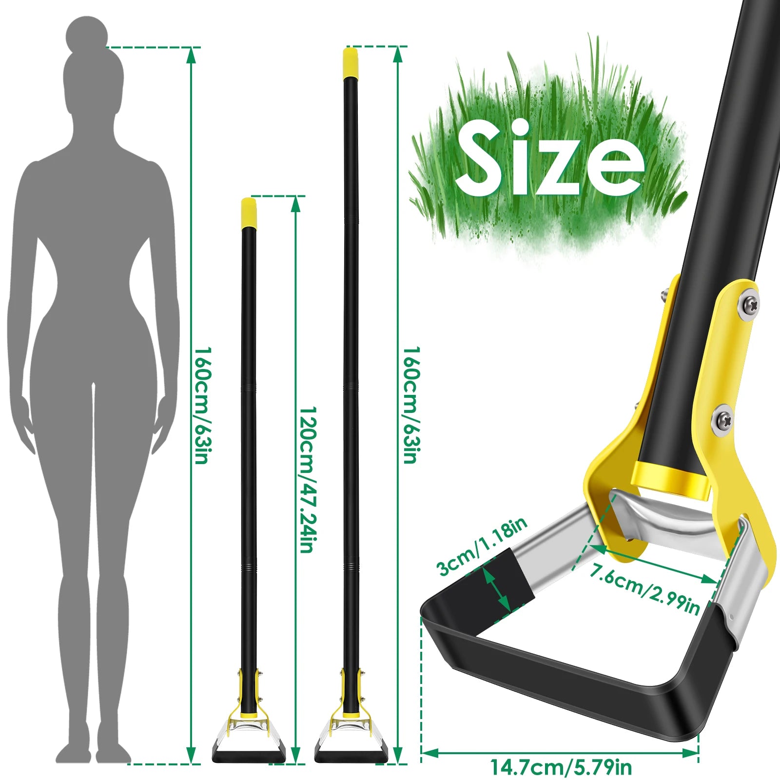 Ergonomic Long-Handle Weeding Hoe