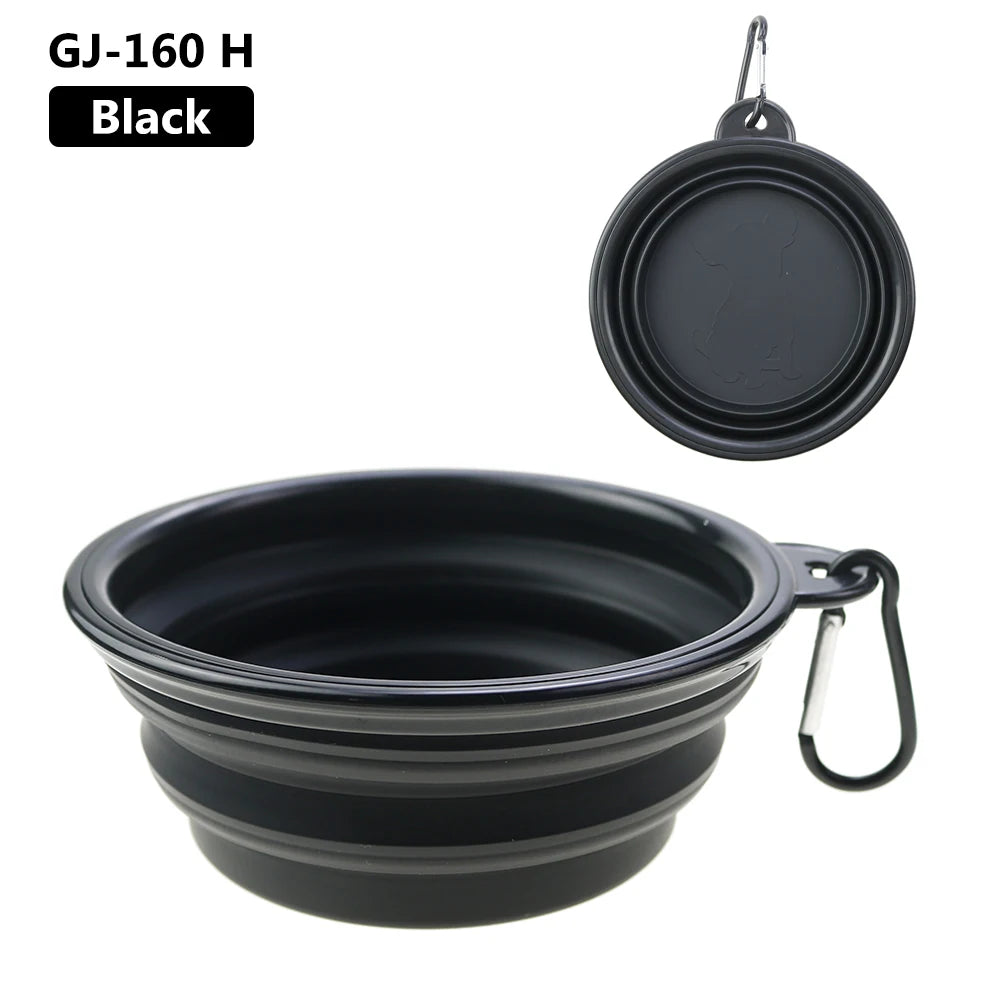 350ml Folding Pet Bowl - Portable Travel Dog & Cat Bowl with Keychain