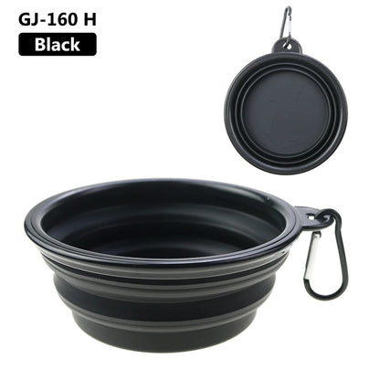 350ml Folding Pet Bowl - Portable Travel Dog & Cat Bowl with Keychain