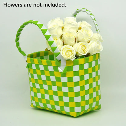 Woven Vegetable Basket Bag - Braided Summer Picnic Handbag