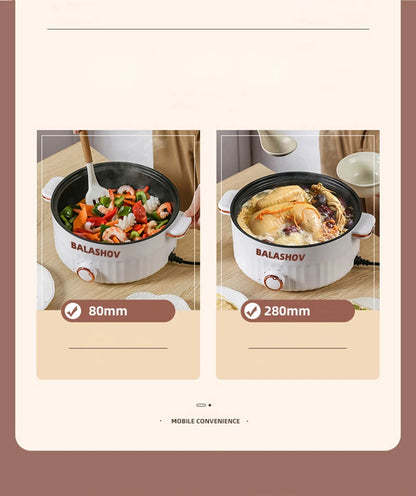 Mini Portable Electric Cooker – Double Layer Non-Stick Hot Pot