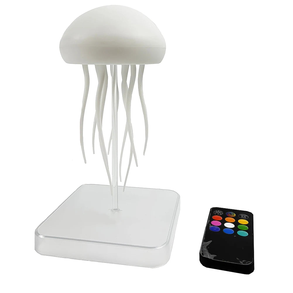 Cartoon Jellyfish Night Light - RGB Gradient LED Lamp with Voice Control
