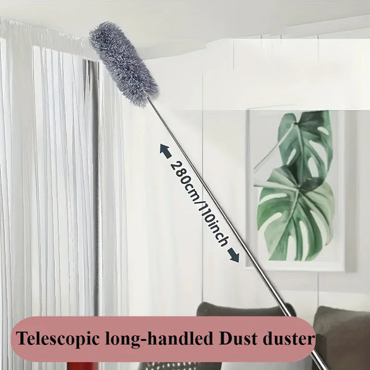 Extendable Chicken Feather Duster - Curved Ceiling Cleaning Broom