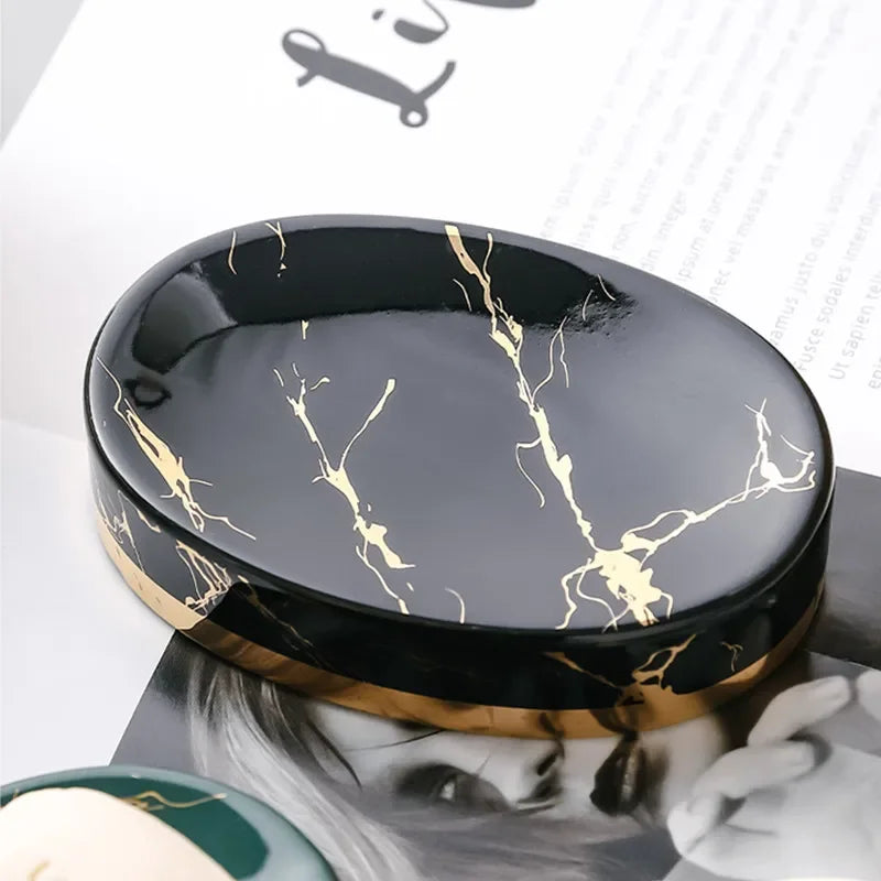 Marble Stripes Ceramic Soap Dish
