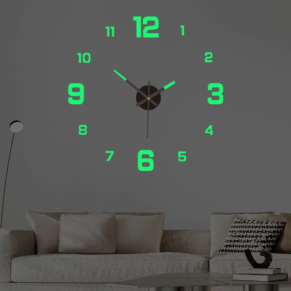 Luminous Digital Clock DIY Stereoscopic Wall Clock Silent Living