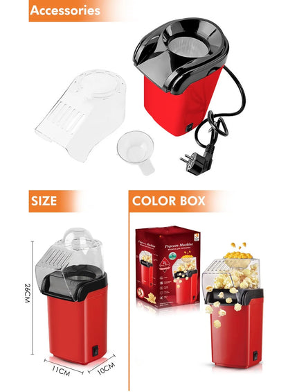 220V Fully Automatic Popcorn Machine - Mini Electric Popcorn Maker for Home Kitchen
