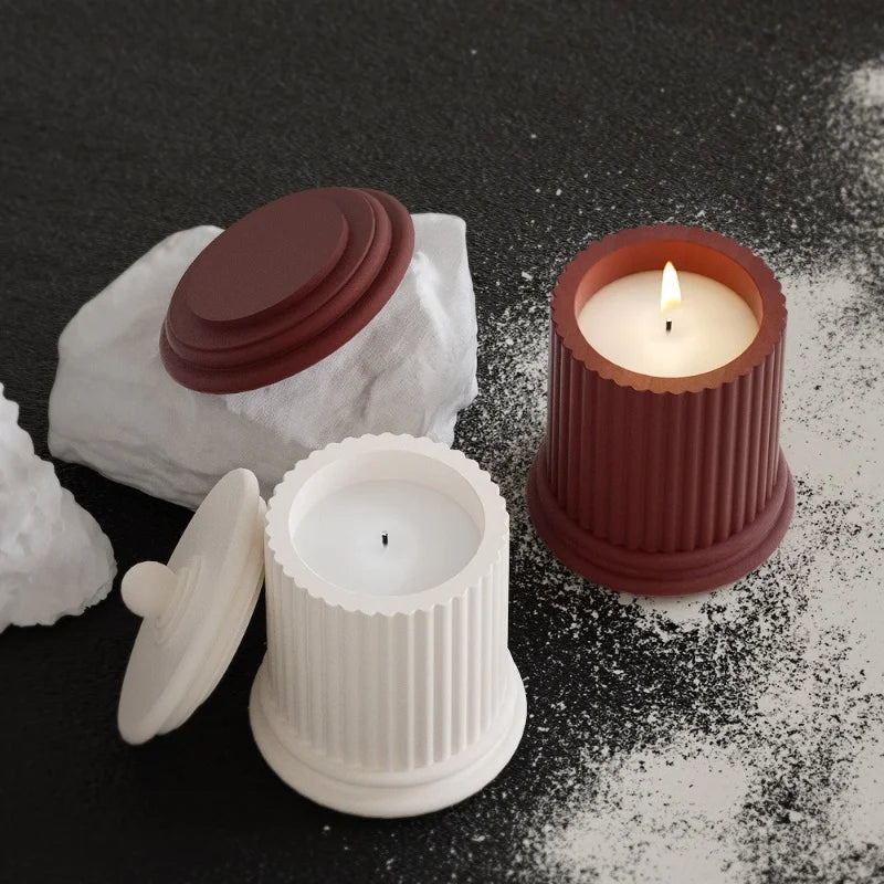 DIY Roman Pillar Candle Mold - Silicone Aromatherapy & Resin Craft Mold