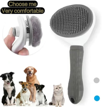 Self-Cleaning Pet Brush – Dematting Comb for Dogs & Cats