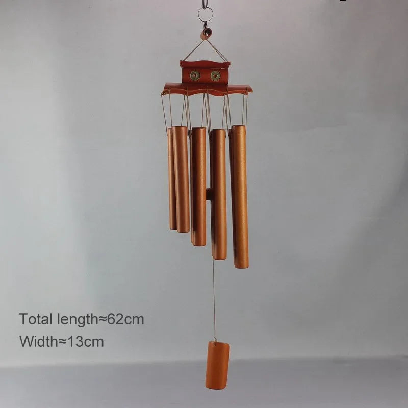Handmade Tubes Bamboo Bell Natural Wind Chimes Indoors Pendant Balcony Home Hotel Decor Outdoor Yard Garden Windchime Crafts