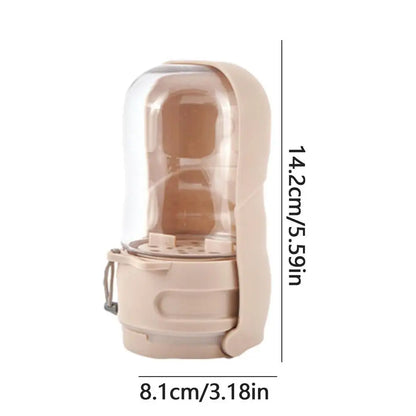 2-in-1 Dog Water Bottle - Portable Food & Water Dispenser