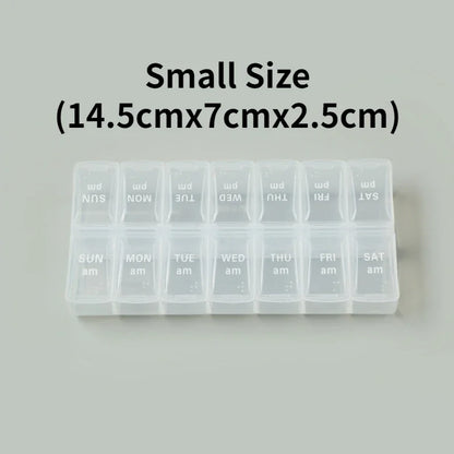 7-Day Travel Pill Organizer with 14 Grids