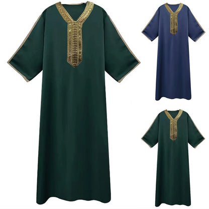 Men Jubba Thobe - Islamic Arabic Kaftan Robe