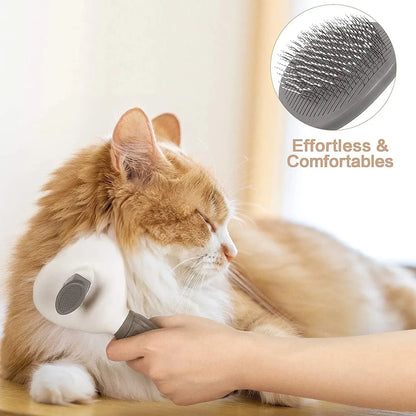 Self-Cleaning Pet Brush – Dematting Comb for Dogs & Cats