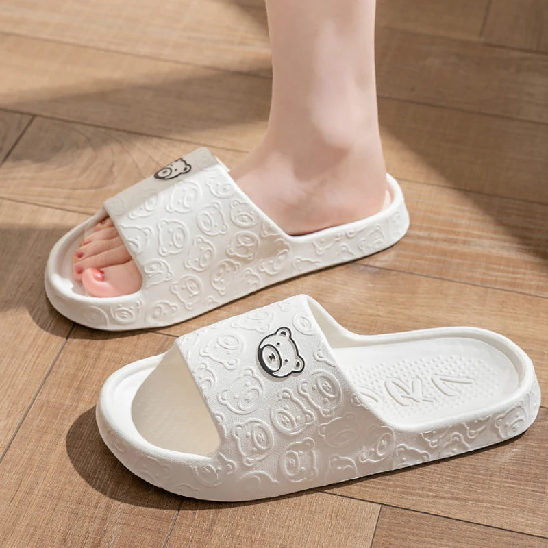 Cute Bear Women's Slippers - Summer Indoor Anti-Slip Shoes