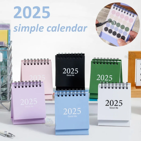 2024 2025 English Mini Desk Calendar Office Stationery Supplies