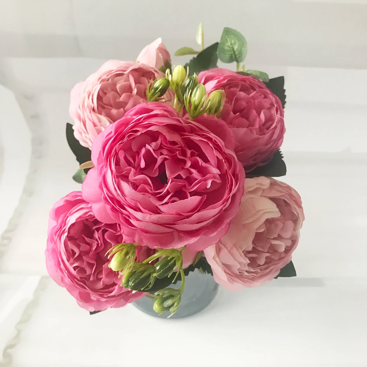 High-Quality Silk Peony & Hydrangea Bouquet for Home & Weddings