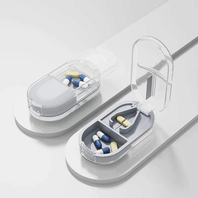 Portable Pill Cutter with Invisible Storage Box