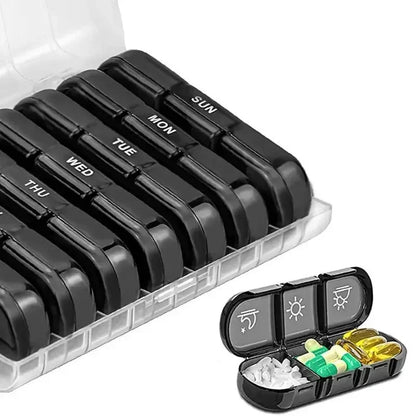7-Day Pill Organizer with 21 Grids - Large Compartments