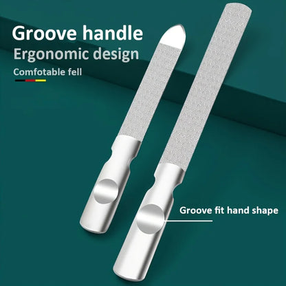 Double-Sided Stainless Steel Nail Files for Manicure