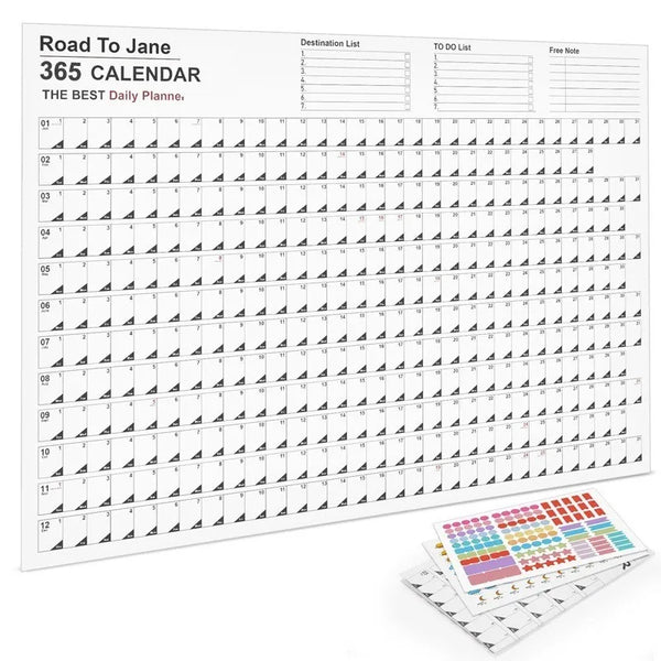 Calendar Wall 2024 New Yearly Daily Schedule Planner Sheet Paper 365