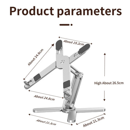 Foldable Laptop Stand with 360° Rotation - Aluminum Alloy
