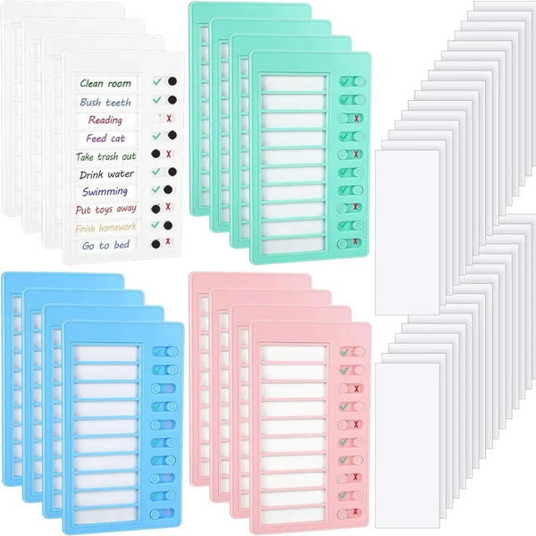 Kids Chore Chart With 10 Papers Chore Chart Plastic Checklist Board