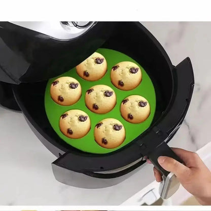 7-Hole Silicone Cake Mold | Air Fryer & Baking Accessory