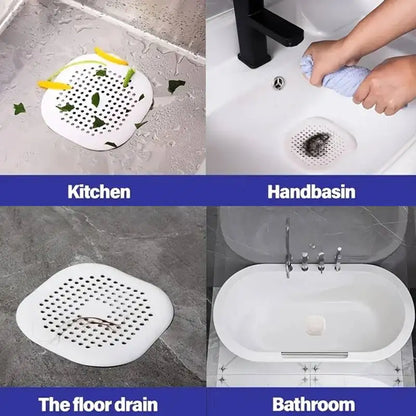 Anti-Clogging Drain Mat – Suction Cup Hair Filter for Kitchen & Bath