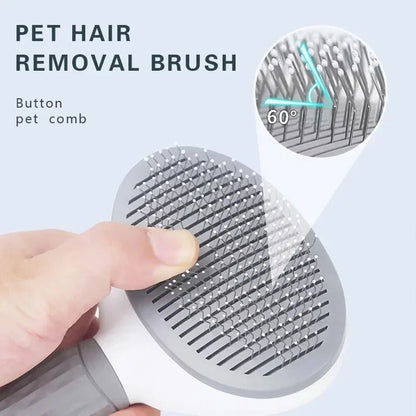 Self-Cleaning Pet Brush – Dematting Comb for Dogs & Cats