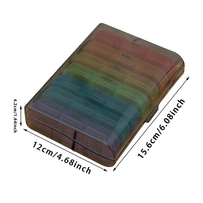 7-Day Pill Organizer with 21 Grids