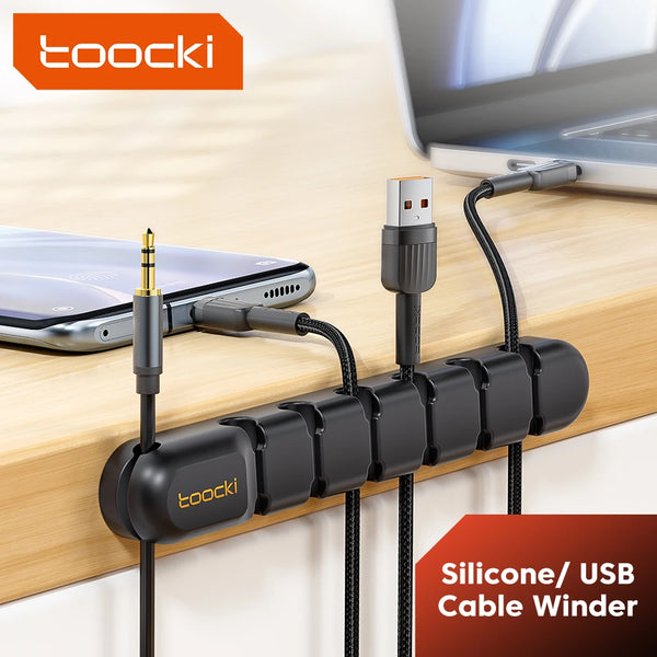 Toocki Cable Organizer 3 5 7 Hole Cables Winder Flexible Wire
