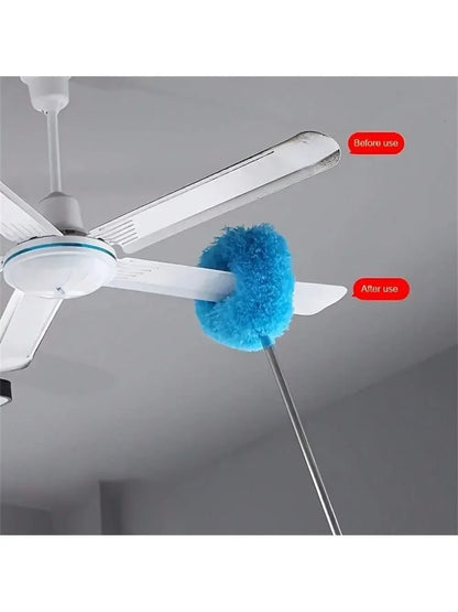 Microfiber Ceiling Fan Duster - Extendable Long Handle Cleaning Brush