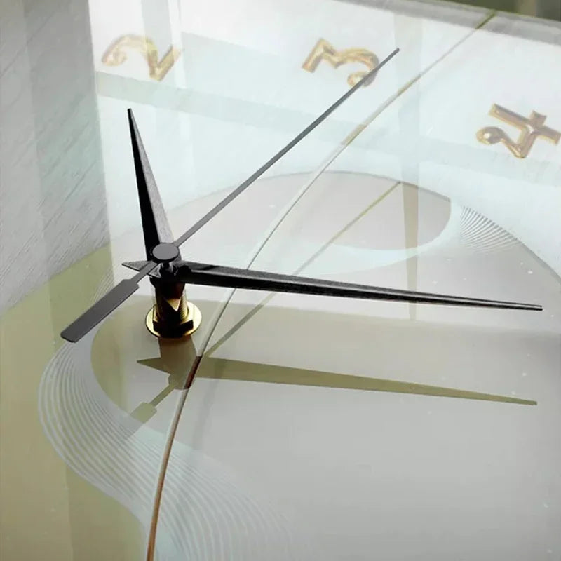 Double-Sided Wall Clock - Modern Art LED Light Clock