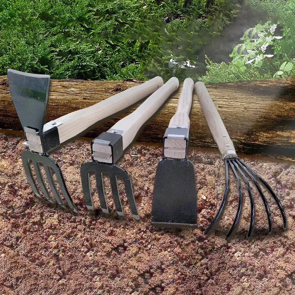 Dual-Purpose Hand Hoe and Rake