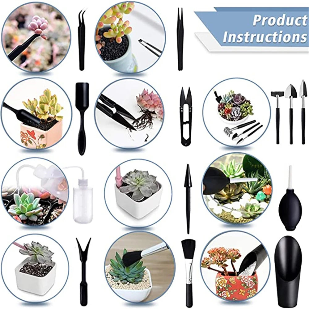Succulent & Bonsai Mini Garden Planter Tool Set