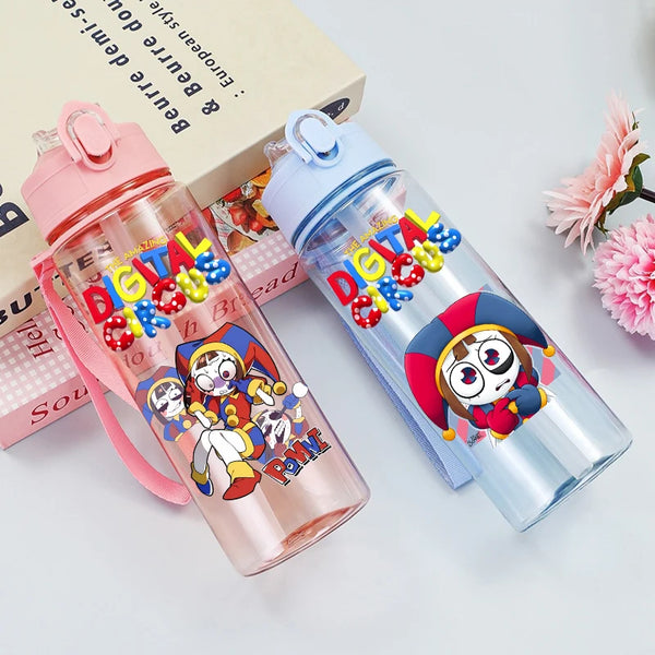 Cute Water Bottle With Straw The Amazing Digitals Circus 900ML Cup