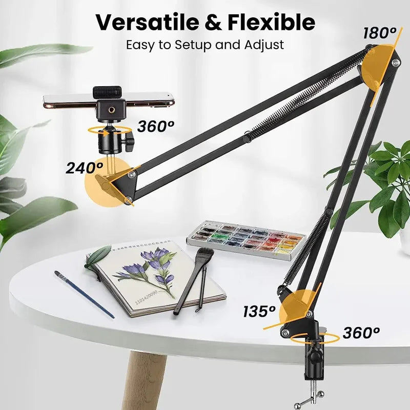 Flexible Arm Tripod for Phone Stand - 360° Rotation