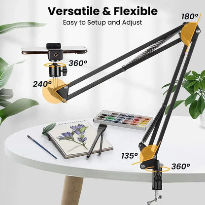 Flexible Arm Tripod for Phone Stand - 360° Rotation