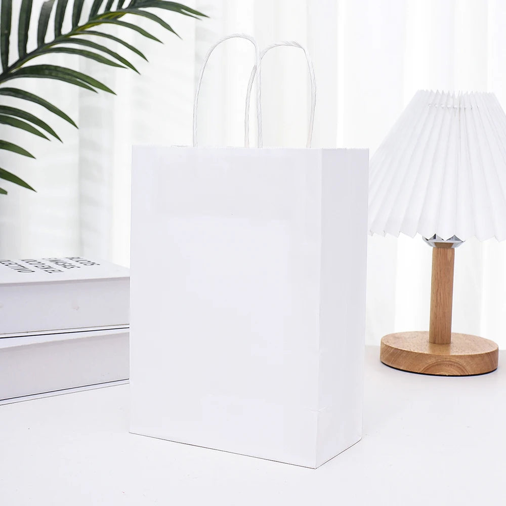 Recyclable Kraft Paper Gift Bags | Christmas & Wedding Party Favors