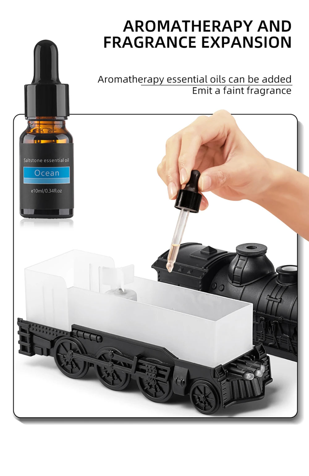 Aierwill Train Humidifier | Ultrasonic Aromatherapy Diffuser