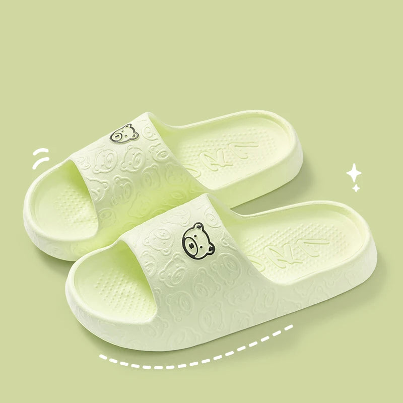Cute Bear Women's Slippers - Summer Indoor Anti-Slip Shoes