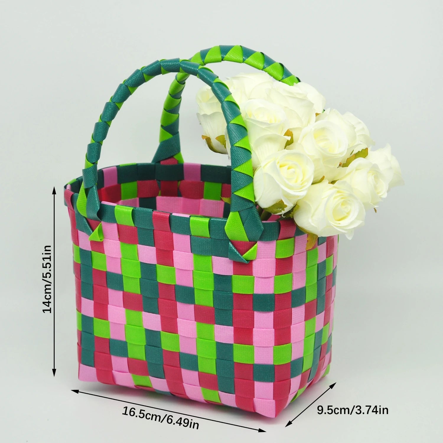 Woven Vegetable Basket Bag - Braided Summer Picnic Handbag