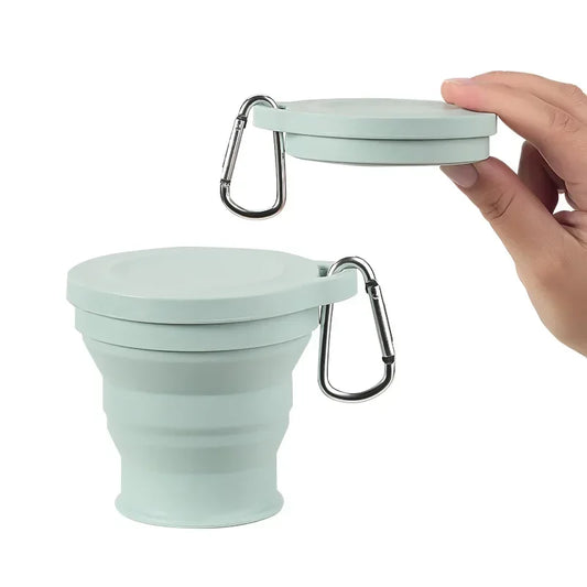 Portable Collapsible Silicone Cup with Hanging Loop
