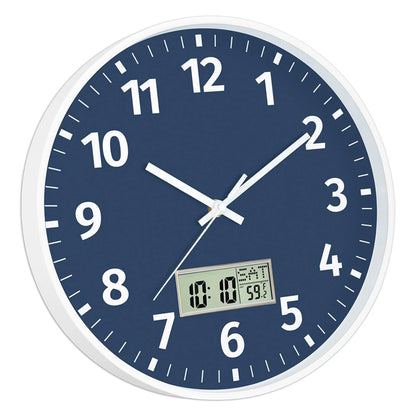 Digital Wall Clock - Time, Day, and Temperature Display