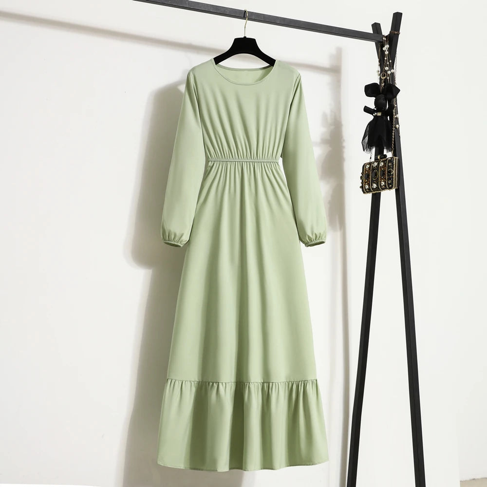 Women's Long Chiffon Maxi Dress - Spring Autumn Casual Style