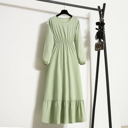 Women's Long Chiffon Maxi Dress - Spring Autumn Casual Style