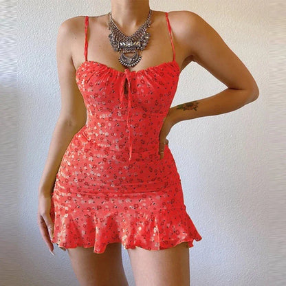 Women's Sexy Casual Floral Camisole Dress