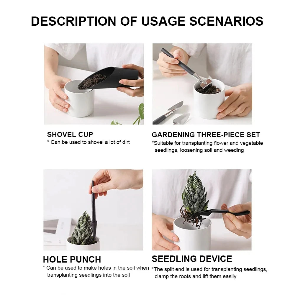 Succulent & Bonsai Mini Garden Planter Tool Set