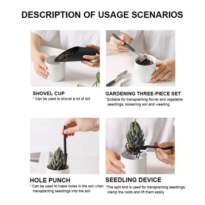 Succulent & Bonsai Mini Garden Planter Tool Set